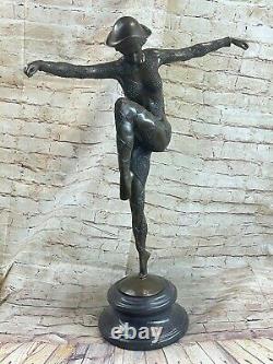 D. H. Bronze Statue, Art Déco Danseuse Sculpture Fonte Figurine