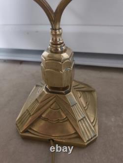 DEGUÉ Lampe ART DECO PIED BRONZE LAMPE de chevet / de bureau