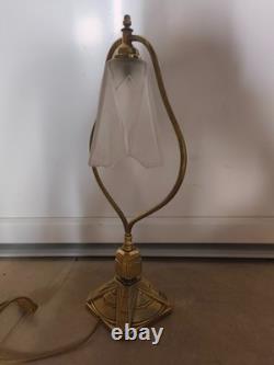 DEGUÉ Lampe ART DECO PIED BRONZE LAMPE de chevet / de bureau