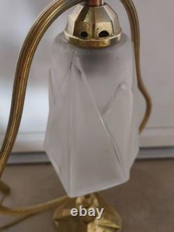 DEGUÉ Lampe ART DECO PIED BRONZE LAMPE de chevet / de bureau