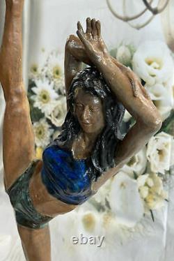 Danseuse Gymnaste Pure Bronze Figurine Statue Art Déco 7.3kg Sculpture Affaire
