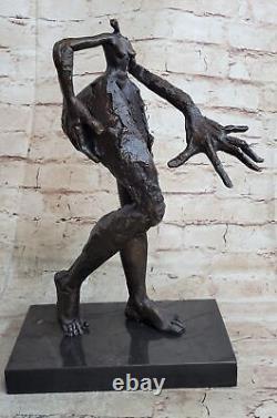 De Collection Bronze Sculpture Statue Art Déco Chair Salvador Dali Dame Ouvre