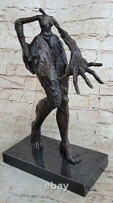 De Collection Bronze Sculpture Statue Art Déco Nu Salvador Dali Dame Figure Nr