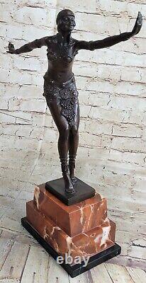 Demetre H. Art Déco Bronze Danseuse Statue Figurine Kapurthala Figurine