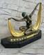 &Eacute;charpe Dancer Pure Bronze Art D&eacute;co Sign&eacute; Mirval Sculpture Statue Chair
