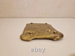 Ecole de Nancy / art nouveau Fromont coupelle en bronze aux ancolies 1900