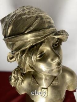 Emmanuel VILLANIS (1858-1914) SAIDA Bronze Art Nouveau / Art Deco