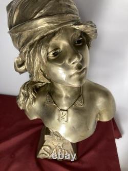 Emmanuel VILLANIS (1858-1914) SAIDA Bronze Art Nouveau / Art Deco
