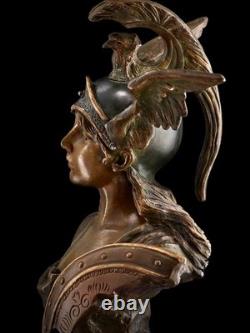 Emmanuel VILLANIS (1858-1914) VALKYRIE bronze Art Nouveau / Art Deco