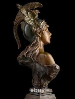 Emmanuel VILLANIS (1858-1914) VALKYRIE bronze Art Nouveau / Art Deco