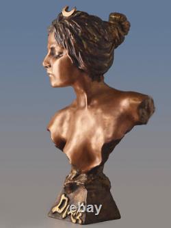 Emmanuel VILLANIS BRONZE Art nouveau Art Déco 36 CM