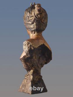 Emmanuel VILLANIS BRONZE Art nouveau Art Déco 36 CM