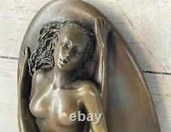 Érotique Art Déco Deux Lovers Bijoux Boîte Bronze Sculpture Domestique Affaire