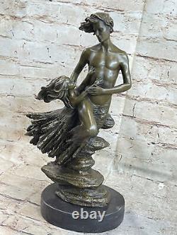 Expressive Art Déco Bronze Mâle Buste / Homme Figurine Sculpture Statue Chair