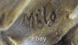 Fabuleux Good Fairy Bronze Fonte Métal Art Déco Statue / 9 Grand Figurine Nr