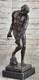 Famous Rodin Adam `s Sculpture Bronze Marbre Base Statue Deco Figurine Art