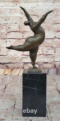 Figurine En Bronze De Ballerine Signée Originale Sculpture Art Déco
