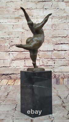 Figurine En Bronze De Ballerine Signée Originale Sculpture Art Déco
