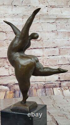 Figurine En Bronze De Ballerine Signée Originale Sculpture Art Déco