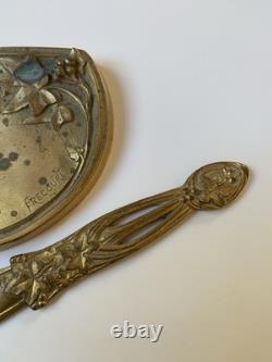 Frecourt necessaire de bureau bronze Art Deco coupe papier encrier