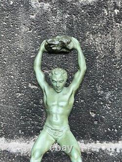 Ganu Gantcheff, Homme Et Serpent, Bronze, Art Déco