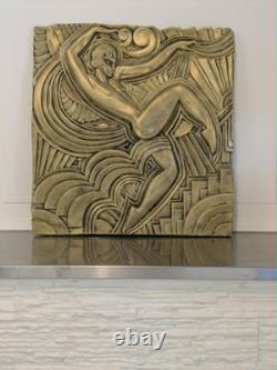 Grand Bas-Relief Maurice Picaud Art Déco Folies Bergère 48x47 Effet Bronze-Art