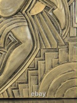 Grand Bas-Relief Maurice Picaud Art Déco Folies Bergère 48x47 Effet Bronze-Art