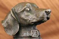 Grand Playful Teckels Chien Breeder Bronze Sculpture Art Déco Statue Figurine