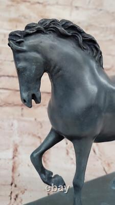 Grand Tang Cheval Barye Art Déco Moderne Bronze Sculpture Marbre Figurine Deal