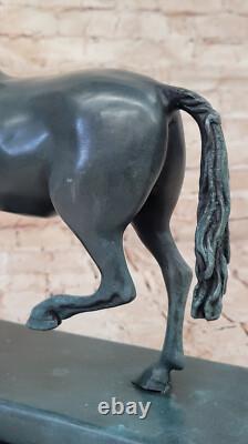 Grand Tang Cheval Barye Art Déco Moderne Bronze Sculpture Marbre Figurine Deal