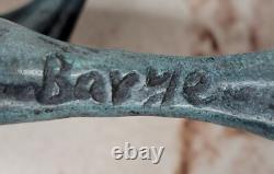 Grand Tang Cheval Barye Art Déco Moderne Bronze Sculpture Marbre Figurine Deal