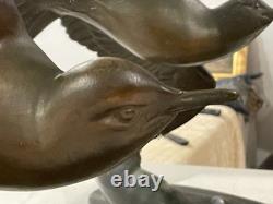 Grande Mouette Sur La Vague Irenee Rochard Bronze Art Deco