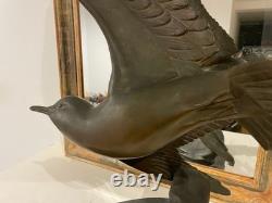 Grande Mouette Sur La Vague Irenee Rochard Bronze Art Deco