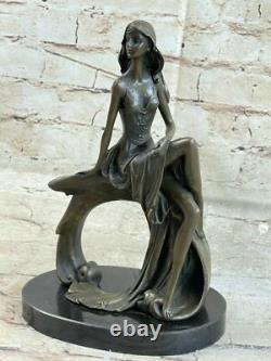 Grande Sculpture Érotique En Bronze Femme Figure Sexy Nue Art Déco FIGURE DEAL