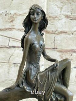 Grande Sculpture Érotique En Bronze Femme Figure Sexy Nue Art Déco FIGURE DEAL