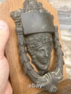 Heurtoir en Bronze Tête de Femme Art Nouveau XIXeme Art Deco Marteau de Porte