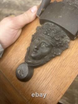 Heurtoir en Bronze Tête de Femme Art Nouveau XIXeme Art Deco Marteau de Porte