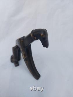 Karl Hagenauer chien en Bronze très stylisé Art Déco Viennois antique brass dog
