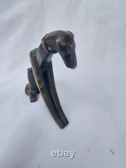 Karl Hagenauer chien en Bronze très stylisé Art Déco Viennois antique brass dog