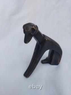 Karl Hagenauer chien en Bronze très stylisé Art Déco Viennois antique brass dog