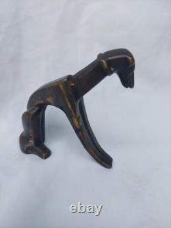 Karl Hagenauer chien en Bronze très stylisé Art Déco Viennois antique brass dog