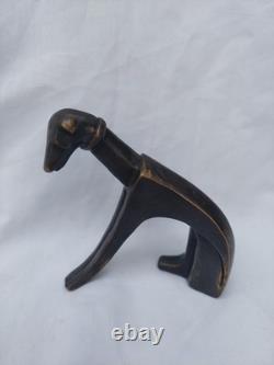 Karl Hagenauer chien en Bronze très stylisé Art Déco Viennois antique brass dog