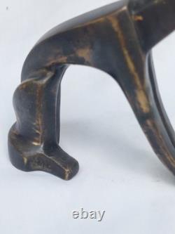 Karl Hagenauer chien en Bronze très stylisé Art Déco Viennois antique brass dog
