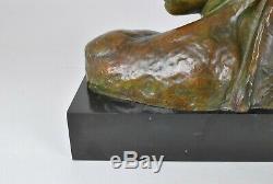 Kéléty, Buste De Jean Mermoz En Bronze, Signé, Art Déco, 20eme Siècle