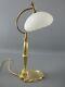 Lampe Chevet Vide-poche Bronze Art Deco Tulipe Pte De Verre Schneider H 38 Cm