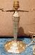 Lampe Pied Art Deco Nickel Sur Bronze Forme Geometrique Style Maynadier Malabert