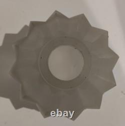 LUSTRE ART DÉCO EN BRONZE ARGENTÉ Verrerie J. ROBERT 1930