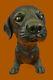 Labrador Adorable Chiot Art Déco Retriever Chien Figurine Bronze Décoratifs