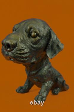 Labrador Adorable Chiot Art Déco Retriever Chien Figurine Bronze Décoratifs