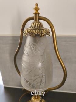 Lampe ART DECO PIED BRONZE LAMPE de chevet / de bureau